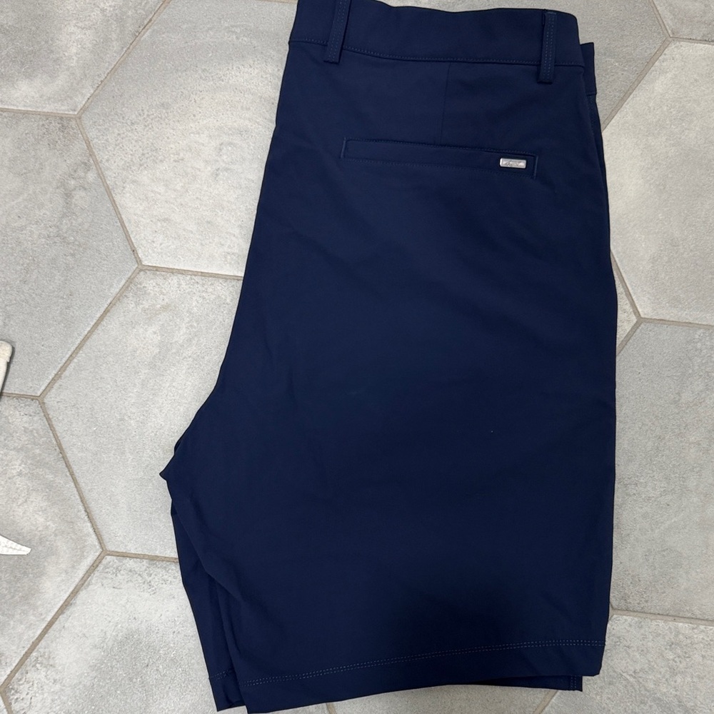 Greg Norman Collection Dark Blue Flat Front Shorts